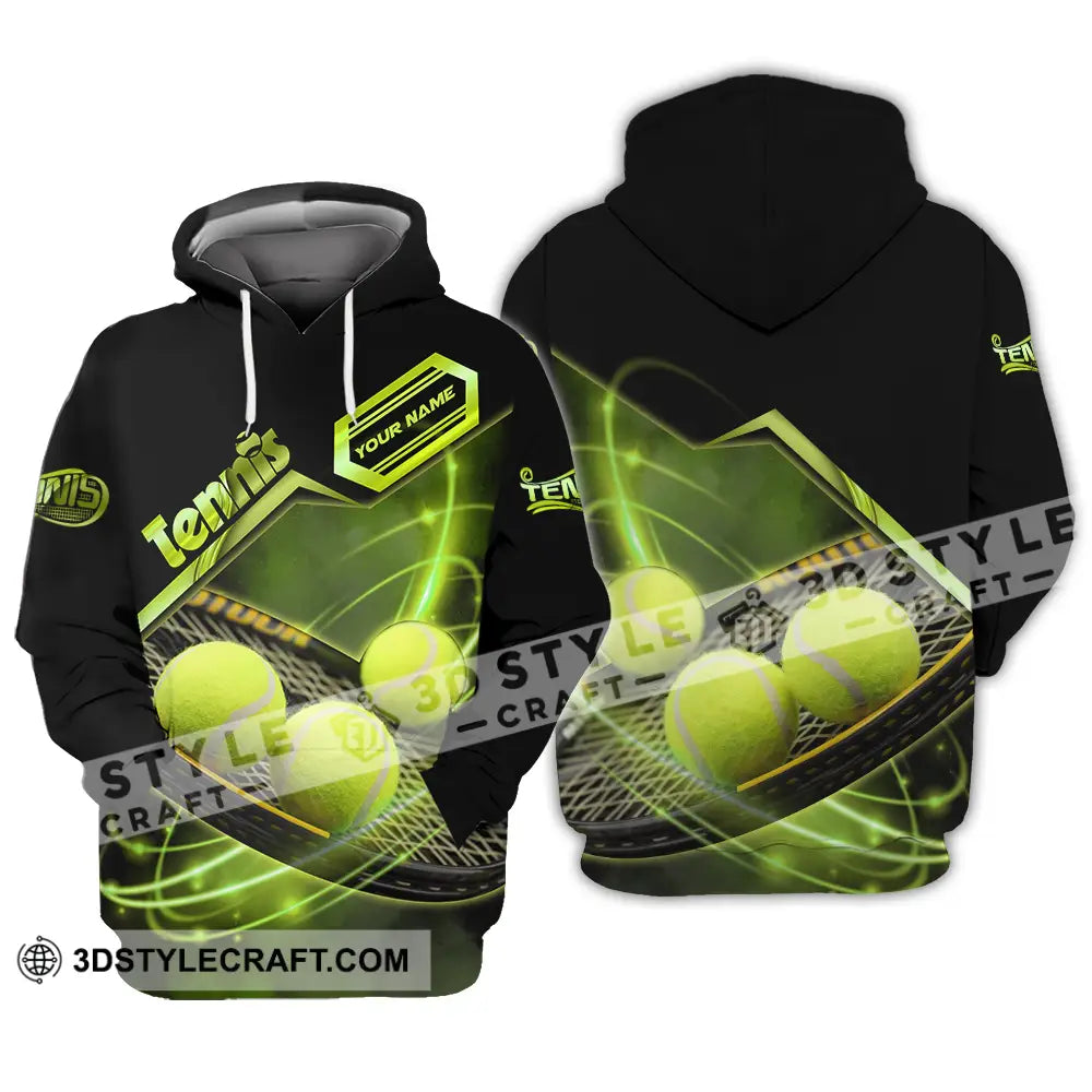 Unisex Shirt - Custom Name Tennis Ball Color Player Hoodie / S T-Shirt