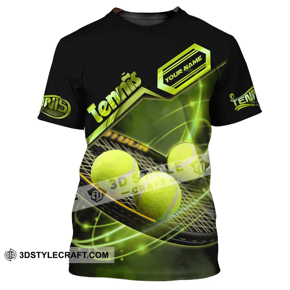 Unisex Shirt - Custom Name Tennis Ball Color Player T-Shirt / S T-Shirt