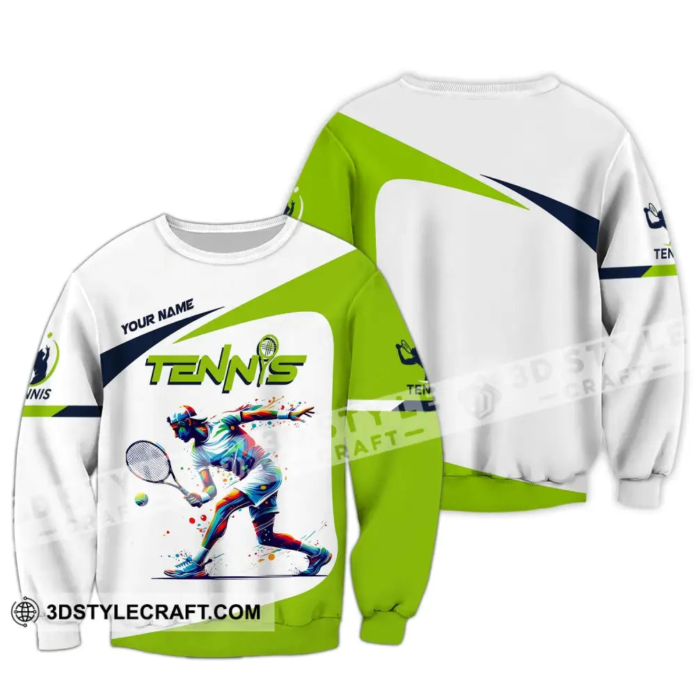 Unisex Shirt Custom Name Tennis Player T-Shirt For Lover Team Uniform Long Sleeve / S T-Shirt