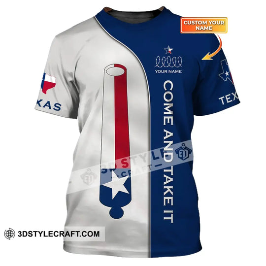 Unisex Shirt, Custom Name Texas T-Shirt, Texas Cities Shirts, Come And Take It style option 1