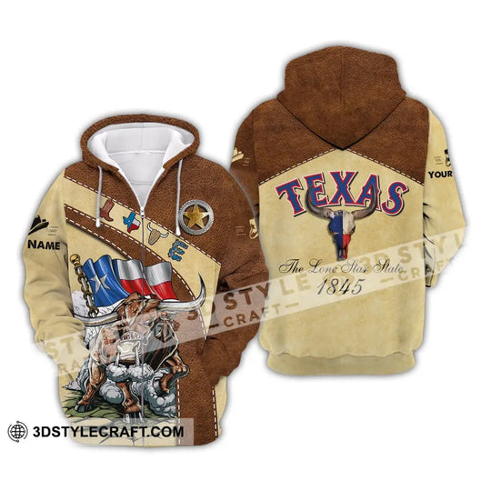 Unisex Shirt, Custom Name Texas T-Shirt, The Lone Star State 1845, Texas Shirt style option 3