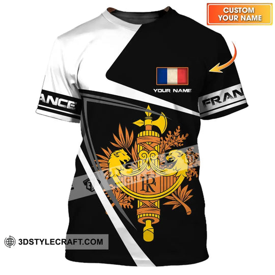 Unisex Shirt - Custom Name Shirt - The Coat Of Arms Of France Name Shirt style option 1