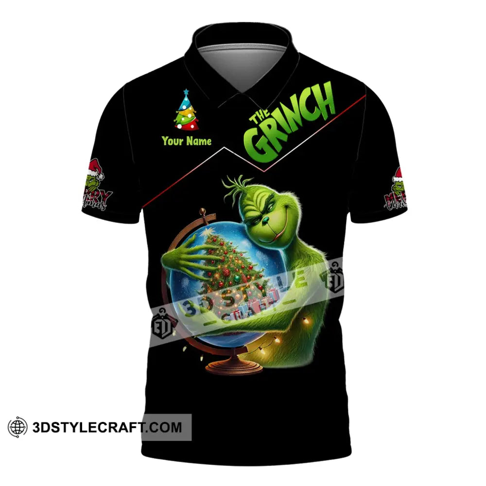 Unisex Shirt - Custom Name The Grinch Polo / S T-Shirt