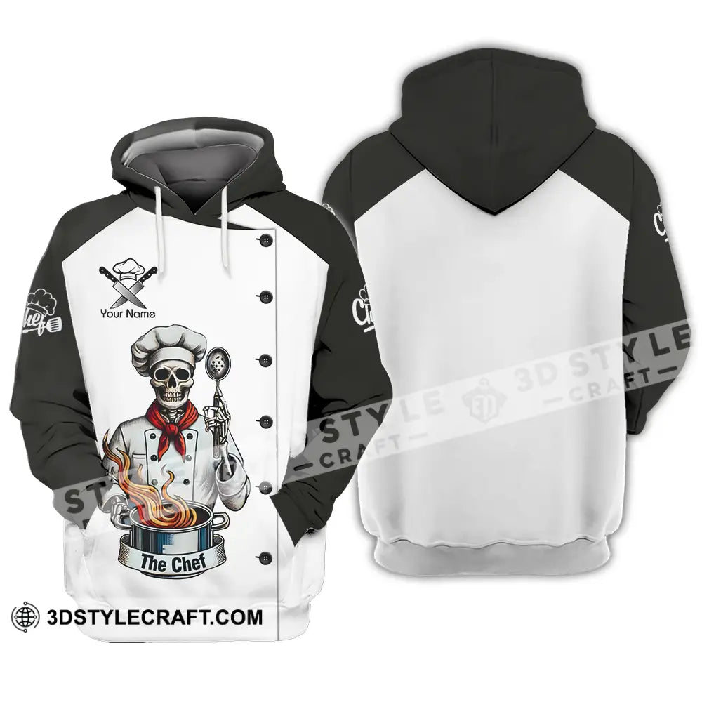 Unisex Shirt - Custom Name The Skull Chef Hoodie / S T-Shirt