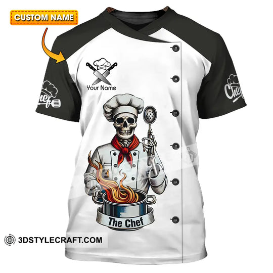 Unisex Shirt - Custom Name Shirt The Skull Chef style option 1