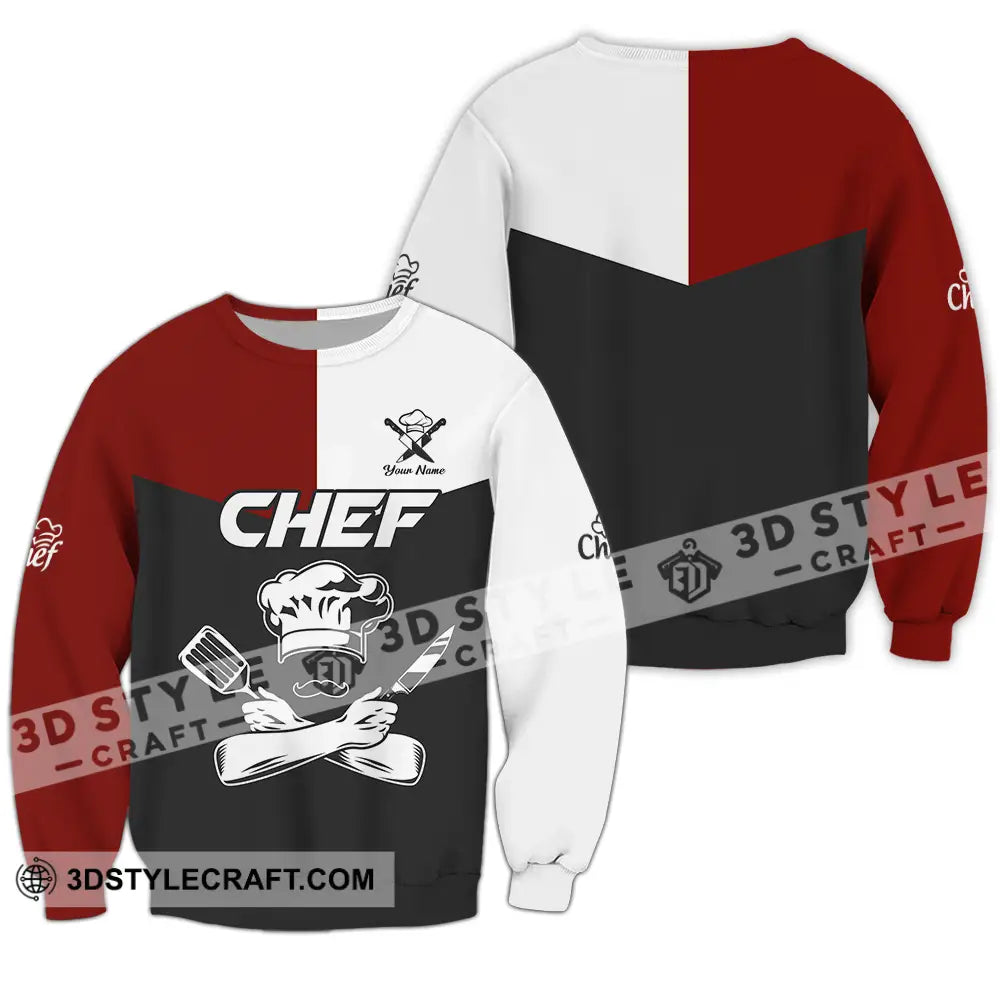 Unisex Shirt - Custom Name The Strongest Chef Long Sleeve / S T-Shirt