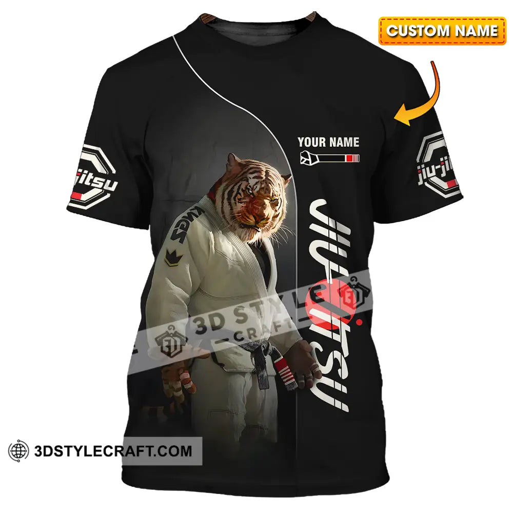 Unisex Shirt - Custom Name Tiger Jiu Jitsu T-Shirt