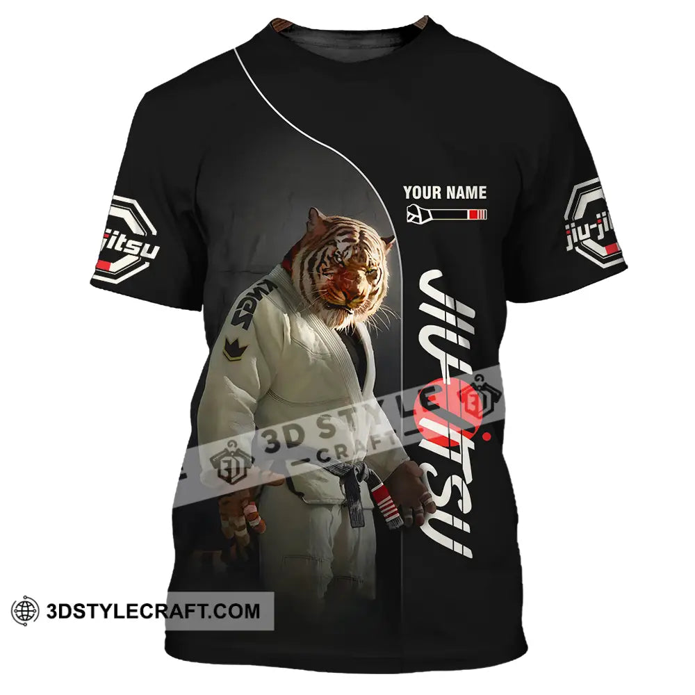 Unisex Shirt - Custom Name Tiger Jiu Jitsu T-Shirt / S T-Shirt