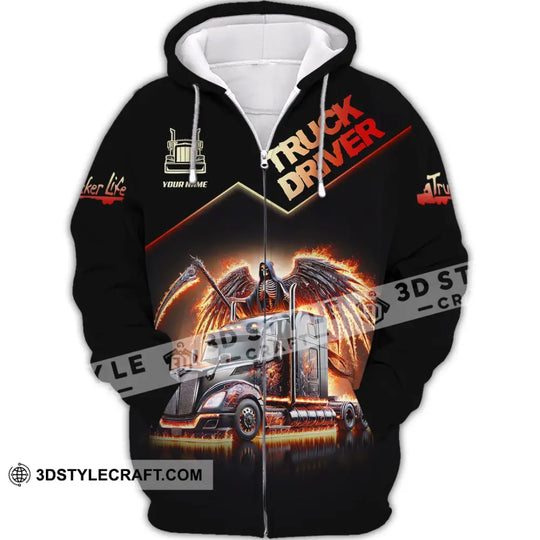 Unisex Shirt, Custom Name Truck Driver Shirt, Truck Driver Gift style option 3