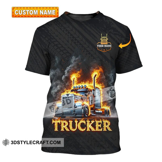 Unisex Shirt Custom Name Trucker Driver T-Shirt T-Shirt