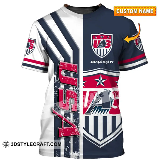 Unisex Shirt - Custom Name Shirt - USA Three Stars style option 1