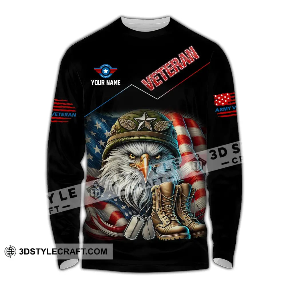 Unisex Shirt Custom Name Veteran Memorial Long Sleeve / S T-Shirt