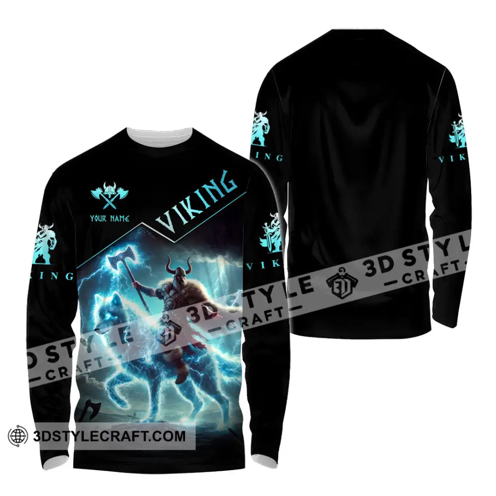 Unisex Shirt Custom Name Viking Game T-Shirt Gamer Gift Long Sleeve / S T-Shirt