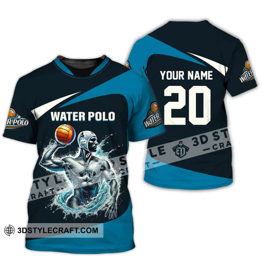 Unisex Shirt, Custom Name Water Polo Shirt, T-Shirt for Water Polo Club, Gift for Water Polo Players style option 3