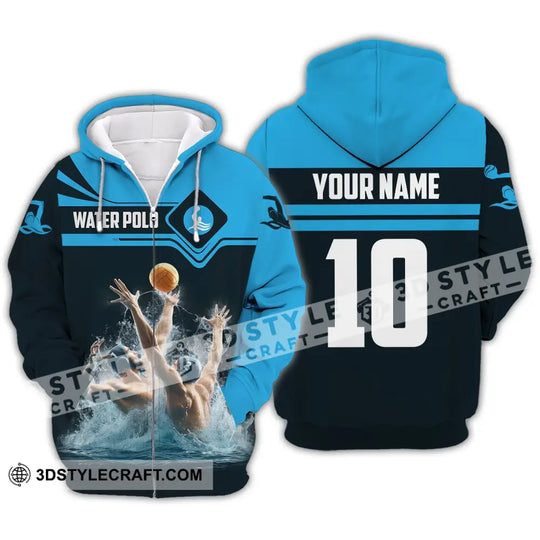 Unisex Shirt, Custom Name Water Polo Shirt, Water Polo T-Shirt Hoodie Long Sleeve Shirt, Water Polo Team Uniform style option 3