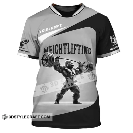 Unisex Shirt, Custom Name Weight Lifting Shirt, Weight Lifting Polo Long Sleeve Shirt, Weight Lifting Gift style option 2