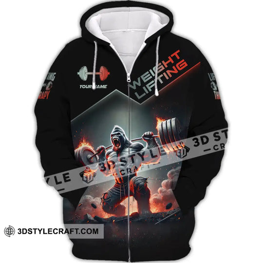 Unisex Shirt, Custom Name Weight Lifting Shirt, Weight Lifting Polo Long Sleeve Shirt, Weight Lifting Gift style option 3
