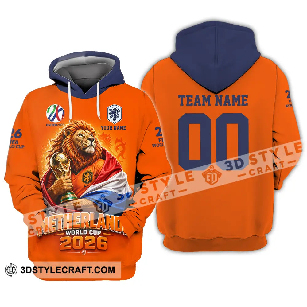 Unisex Shirt - Custom Netherlands World Cup 2026 3D Shirt - Hoodie / S - T-shirt