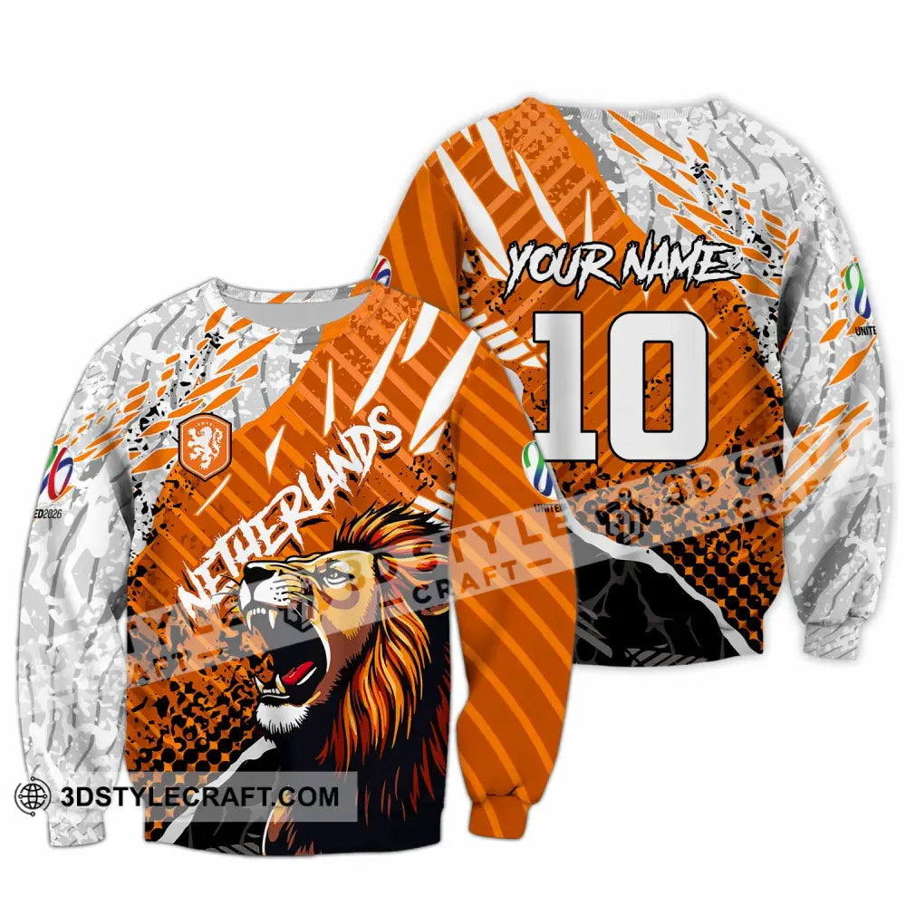Unisex Shirt - Custom Netherlands 3D Shirt Long Sleeve / S T-shirt