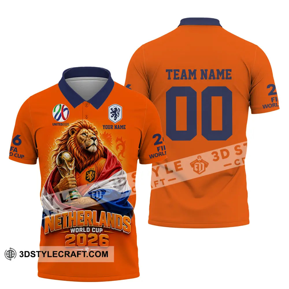 Unisex Shirt - Custom Netherlands World Cup 2026 3D Shirt - Polo Shirt / S - T-shirt