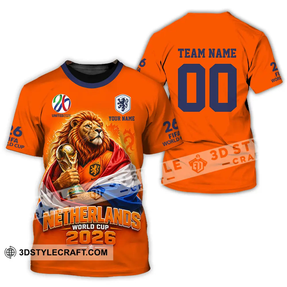 Unisex Shirt - Custom Netherlands World Cup 2026 3D Shirt - T-Shirt / S - T-shirt