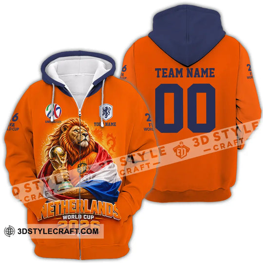 Unisex Shirt - Custom Netherlands 3D Shirt style option 4