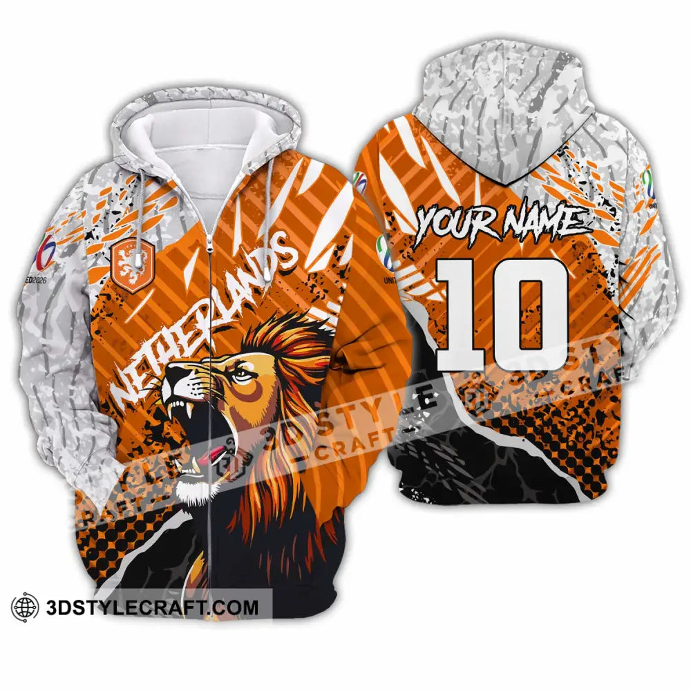 Unisex Shirt - Custom Netherlands 3D Shirt Zipper Hoodie / S T-shirt