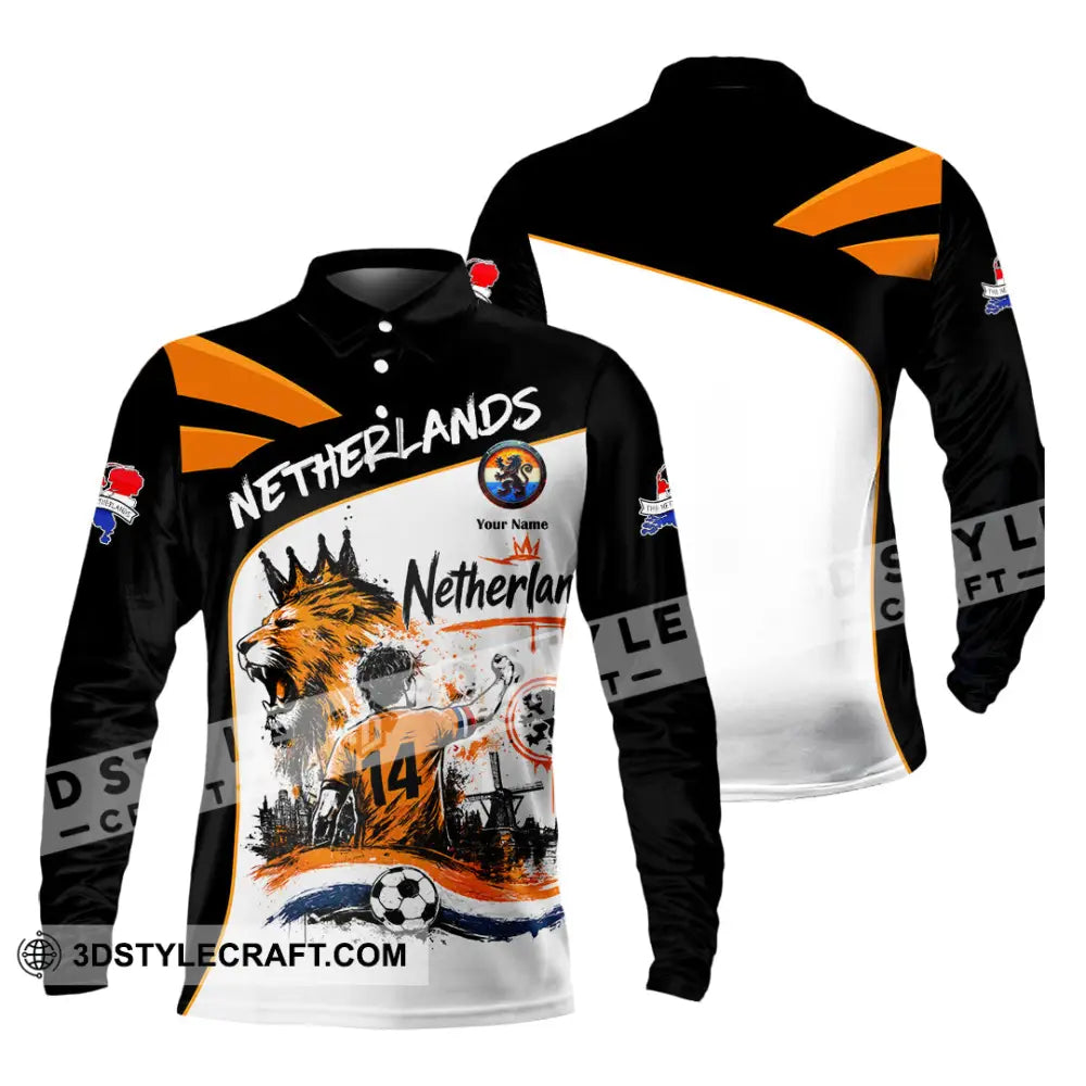 Unisex Shirt - Custom Netherlands World Cup 2026 Shirt - Long Sleeve Polo / S - T-shirt