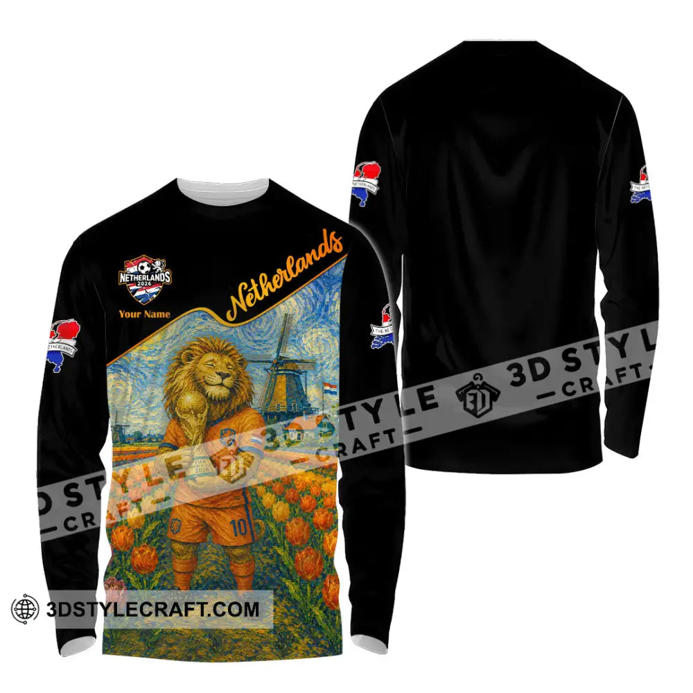 Unisex Shirt - Custom Netherlands World Cup 2026 Shirt - Long Sleeve Shirt / S - T-shirt