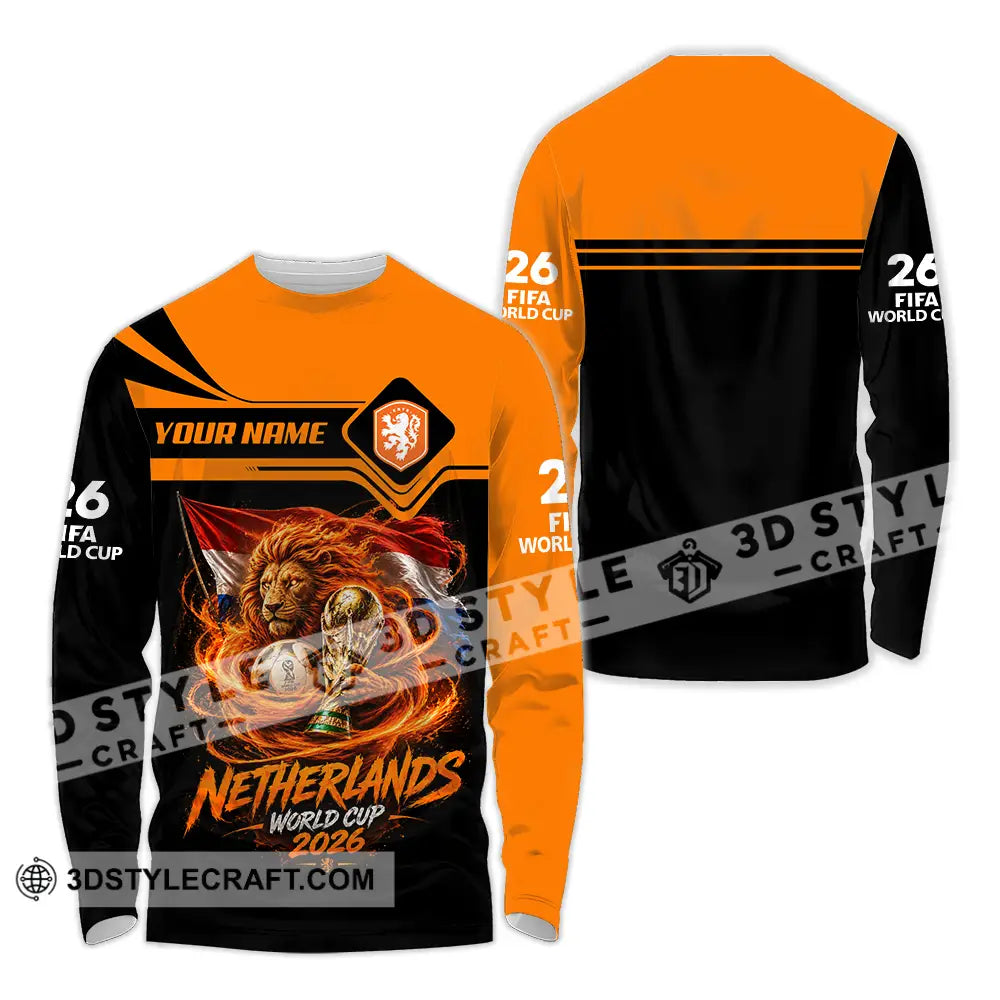 Unisex Shirt - Custom Netherlands World Cup 2026 Shirt - Long Sleeve Shirt / S - T-shirt