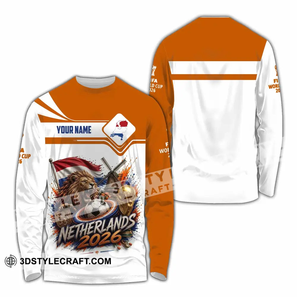 Unisex Shirt - Custom Netherlands World Cup 2026 Shirt - Long Sleeve Shirt / S - T-shirt
