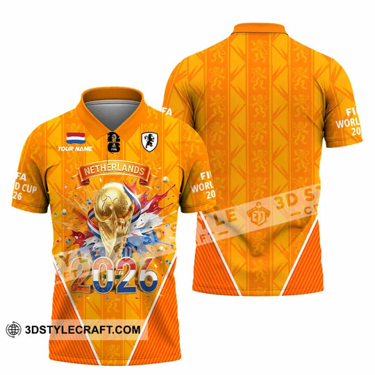 Unisex Shirt - Custom Netherlands World Cup 2026 3D Shirt style option 2