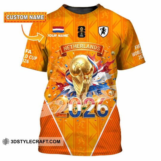 Unisex Shirt - Custom Netherlands World Cup 2026 3D Shirt style option 1
