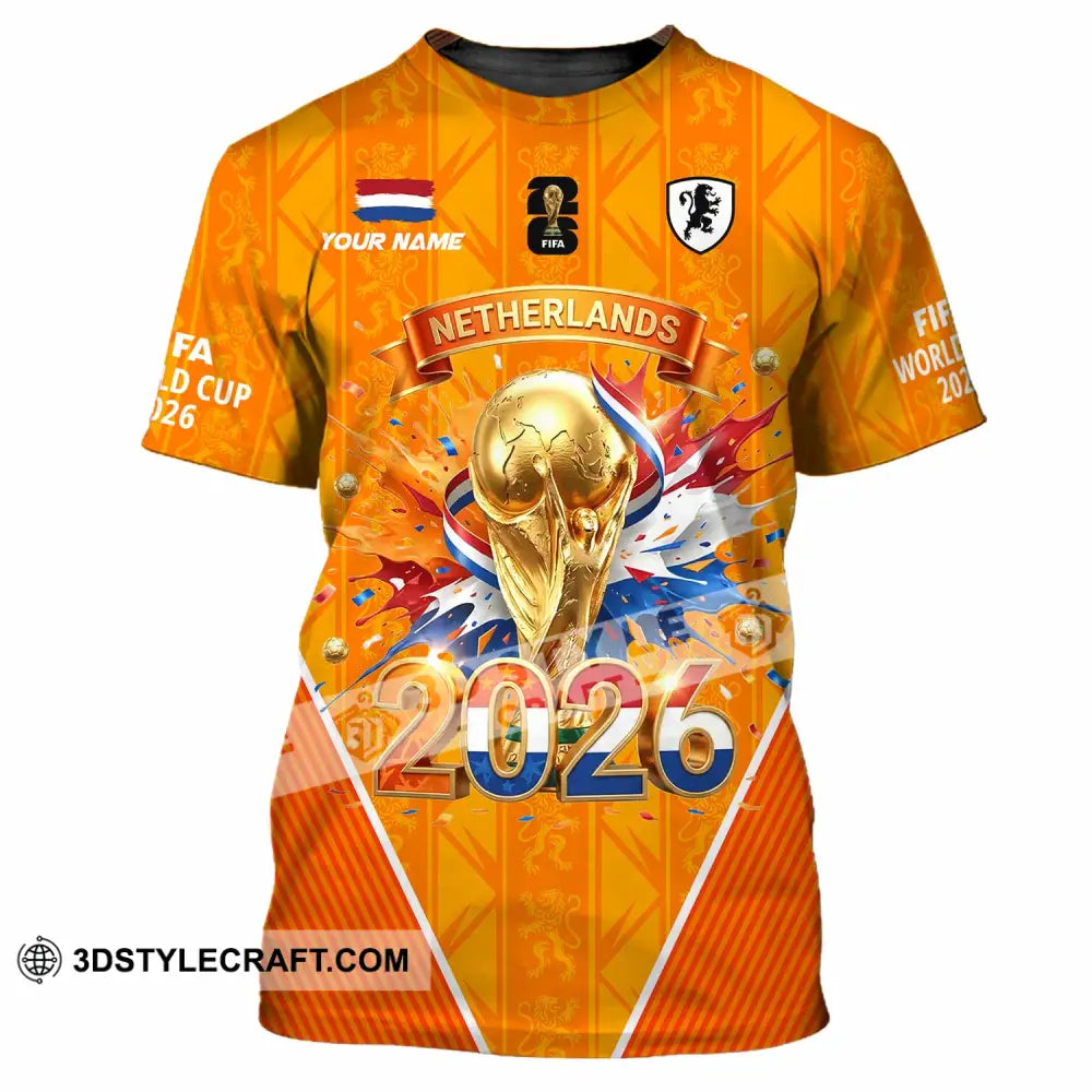 Unisex Shirt - Custom Netherlands World Cup 2026 3D Shirt T-Shirt / S T-shirt
