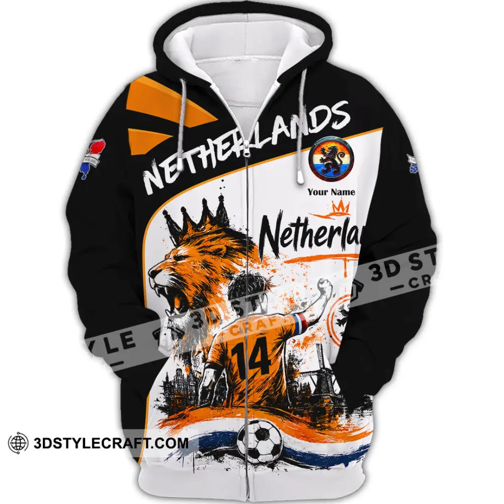 Unisex Shirt - Custom Netherlands World Cup 2026 Shirt - Zipper Hoodie / S - T-shirt