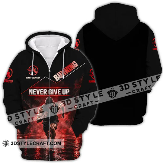 Unisex Shirt - Custom Never Give Up Running Shirt style option 4
