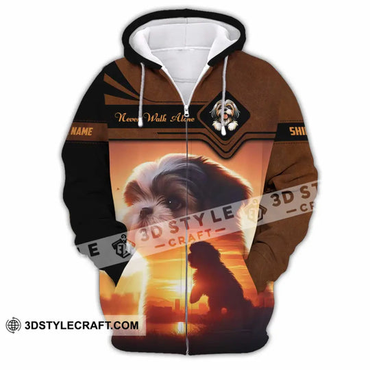 Unisex Shirt - Custom Never Walk Alone Shih Tzu Shirt style option 3