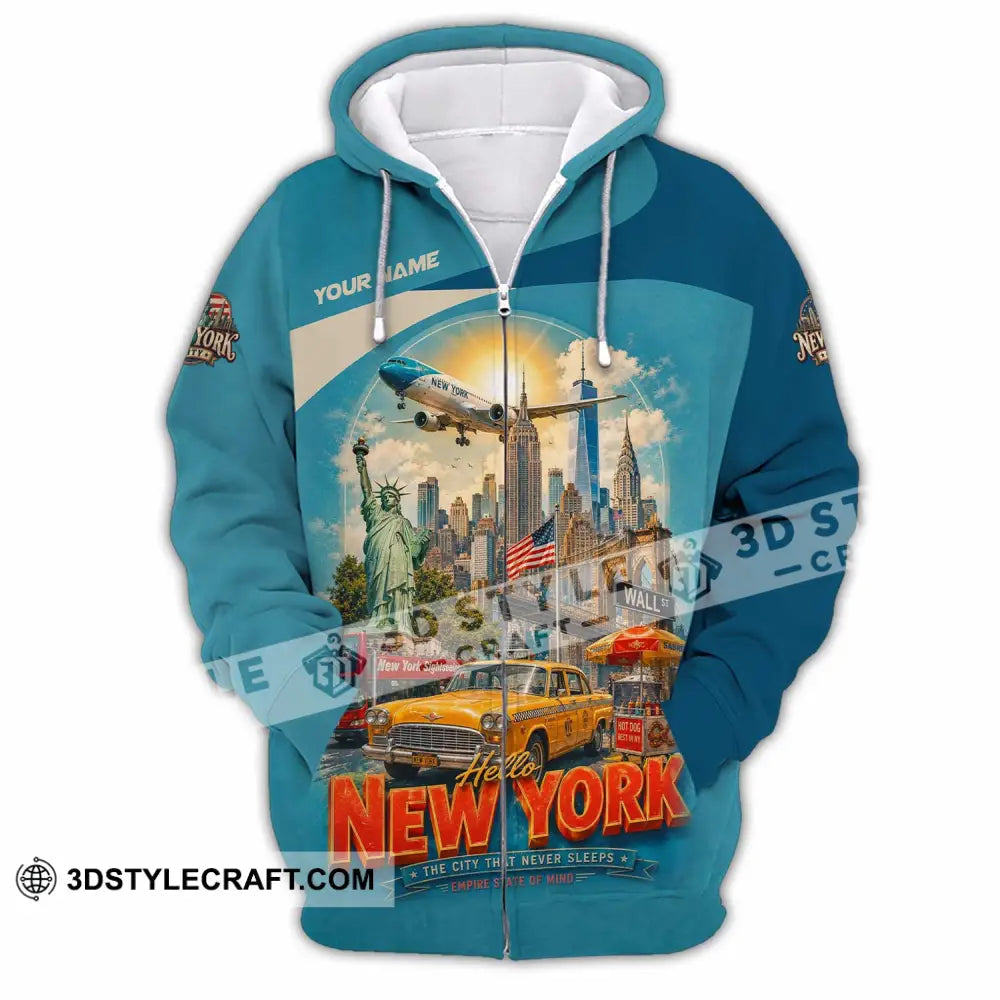 Unisex Shirt - Custom New York Shirt - Zipper Hoodie / S - T-shirt