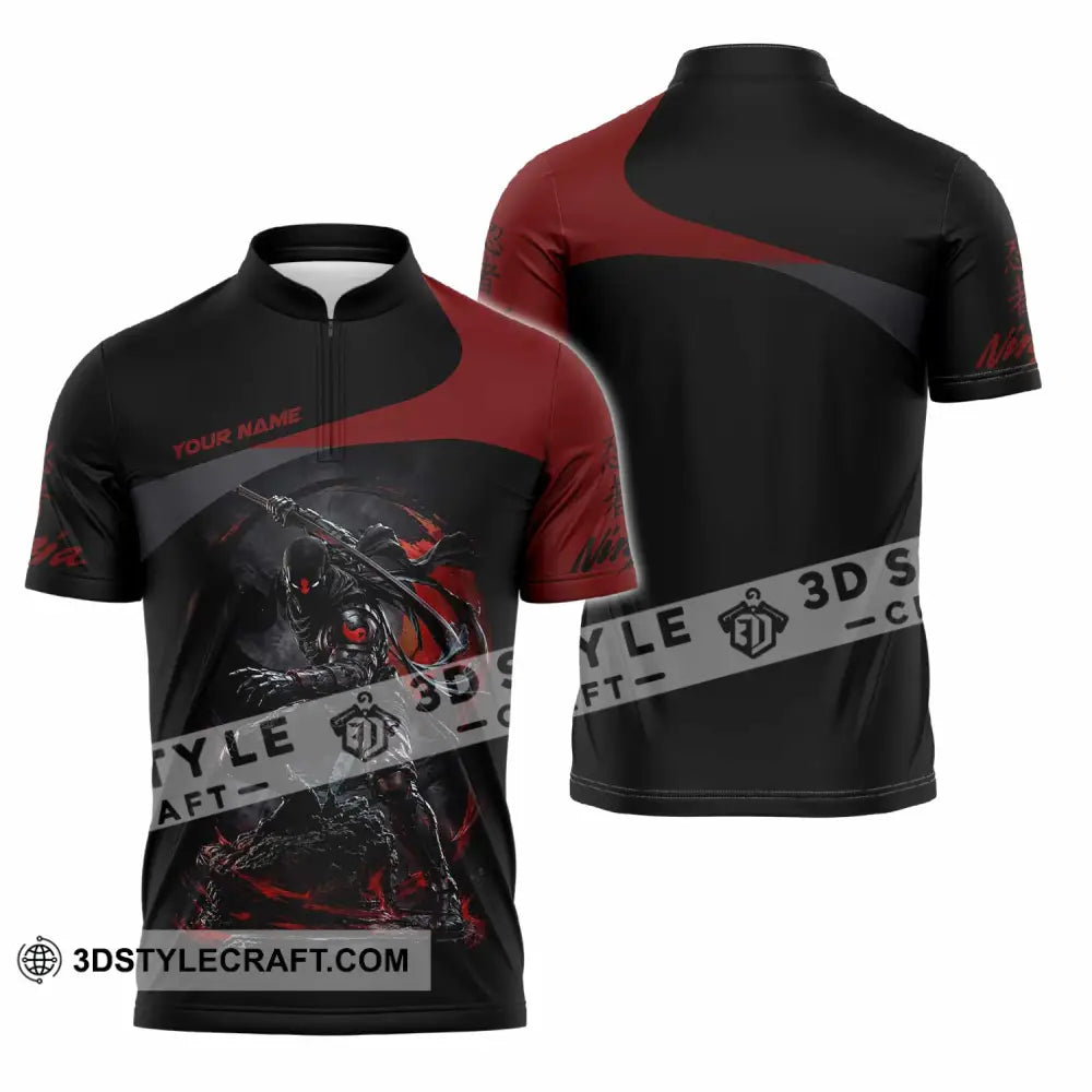 Unisex Shirt - Custom Ninja Shirt - Zipper Polo Shirt / S - T-shirt