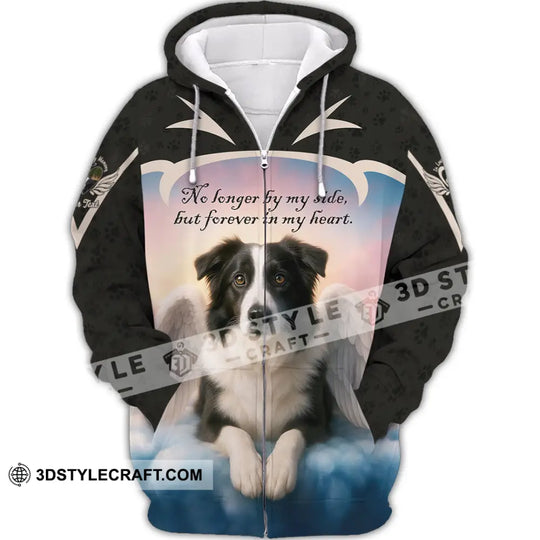 Unisex Shirt - Custom No Long By My Side But Forever In My Heart Border Collie Shirt style option 2