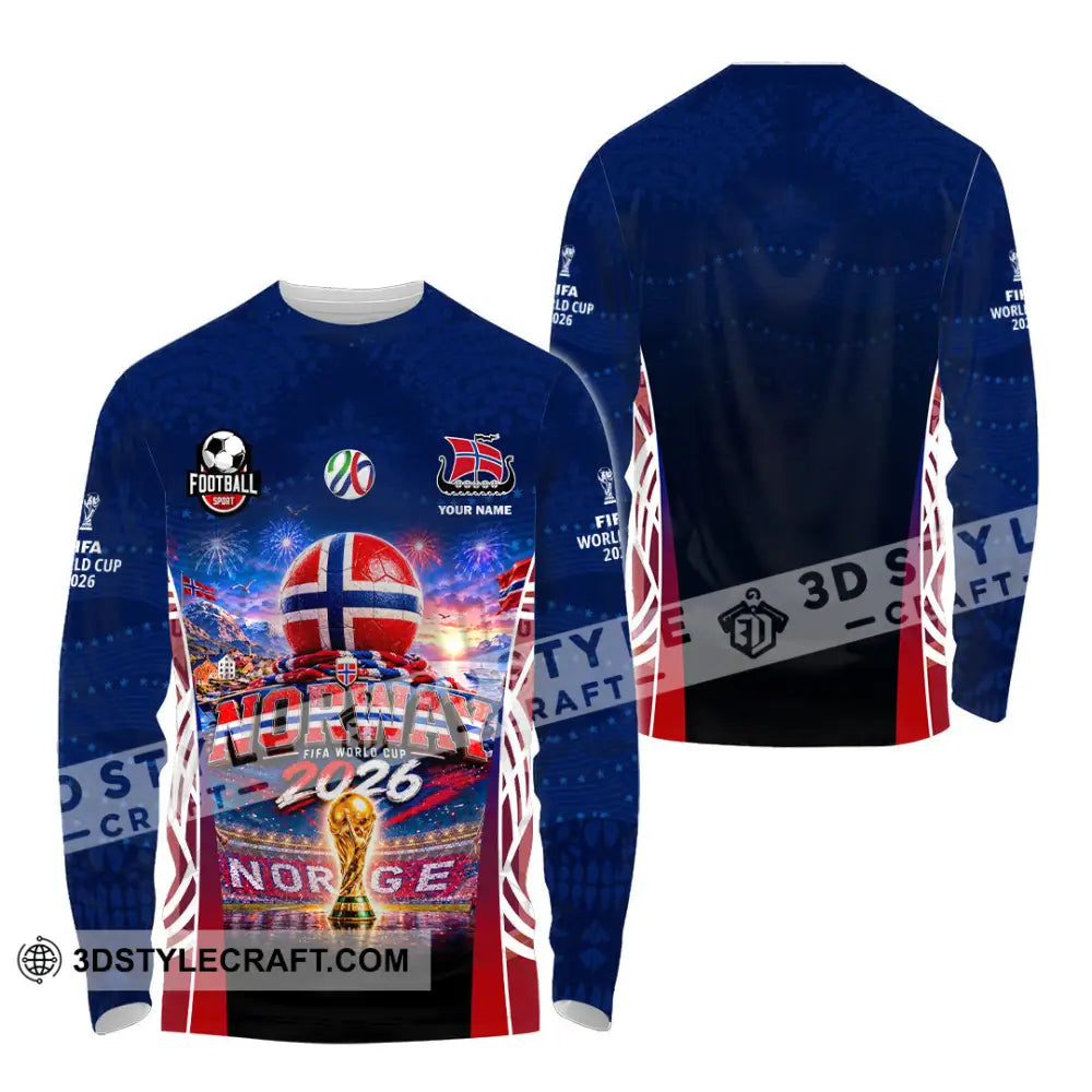 Unisex Shirt - Custom Norway World Cup 2026 Shirt - Long Sleeve Shirt / S - T-shirt