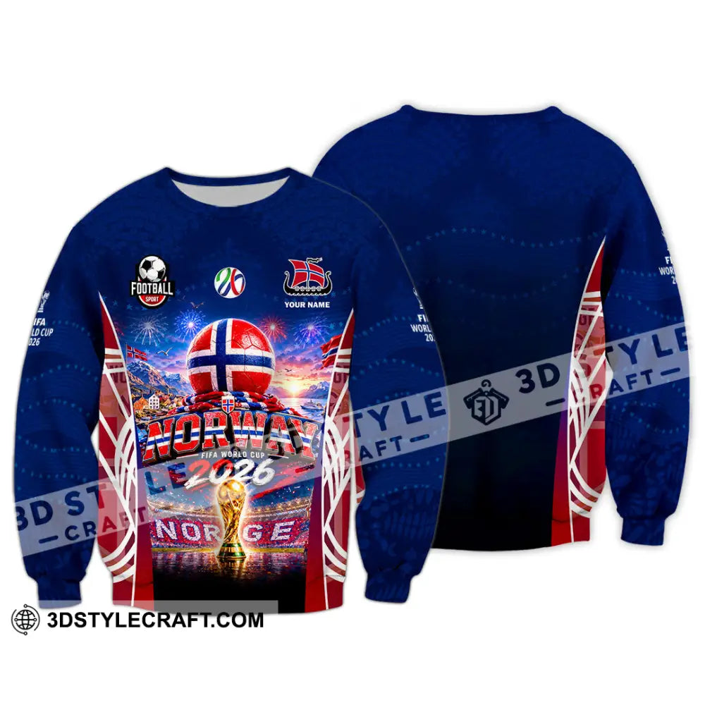 Unisex Shirt - Custom Norway World Cup 2026 Shirt - Long Sleeve / S - T-shirt