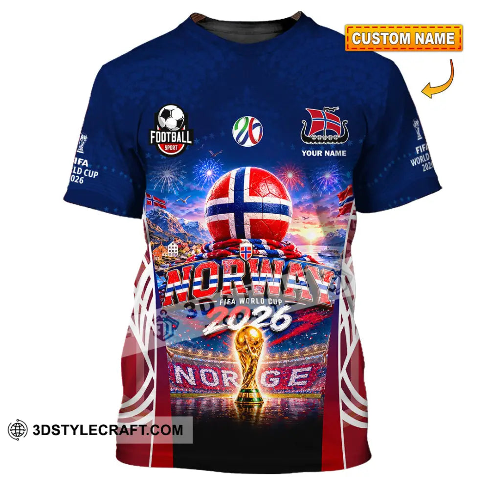 Unisex Shirt - Custom Norway World Cup 2026 Shirt - T-shirt