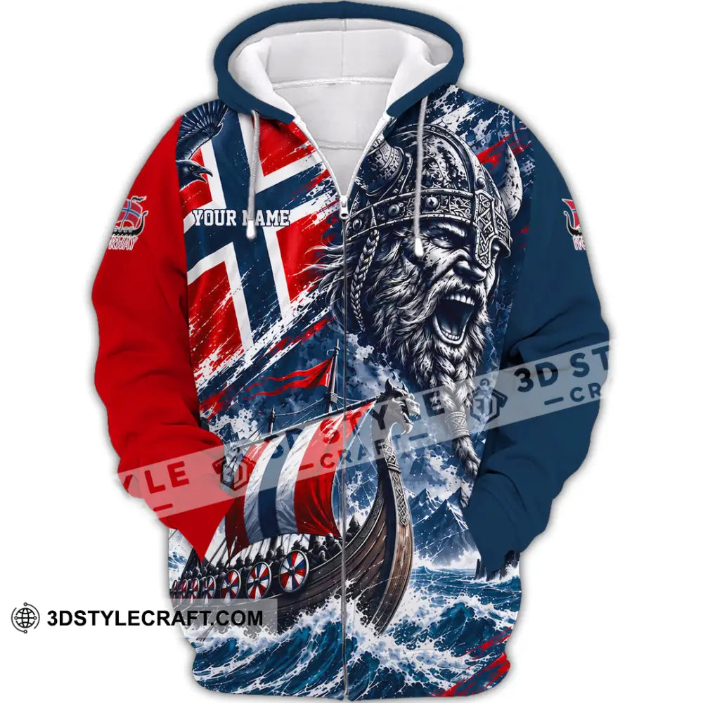 Unisex Shirt - Custom Norway Shirt - Zipper Hoodie / S - T-shirt