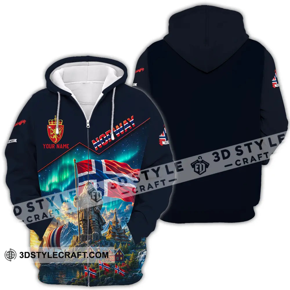 Unisex Shirt - Custom Norway Shirt - Zipper Hoodie / S - T-shirt