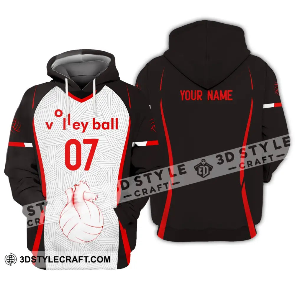 Unisex Shirt Custom Number Volleyball Hoodie Team T-Shirt Gift For Players / S