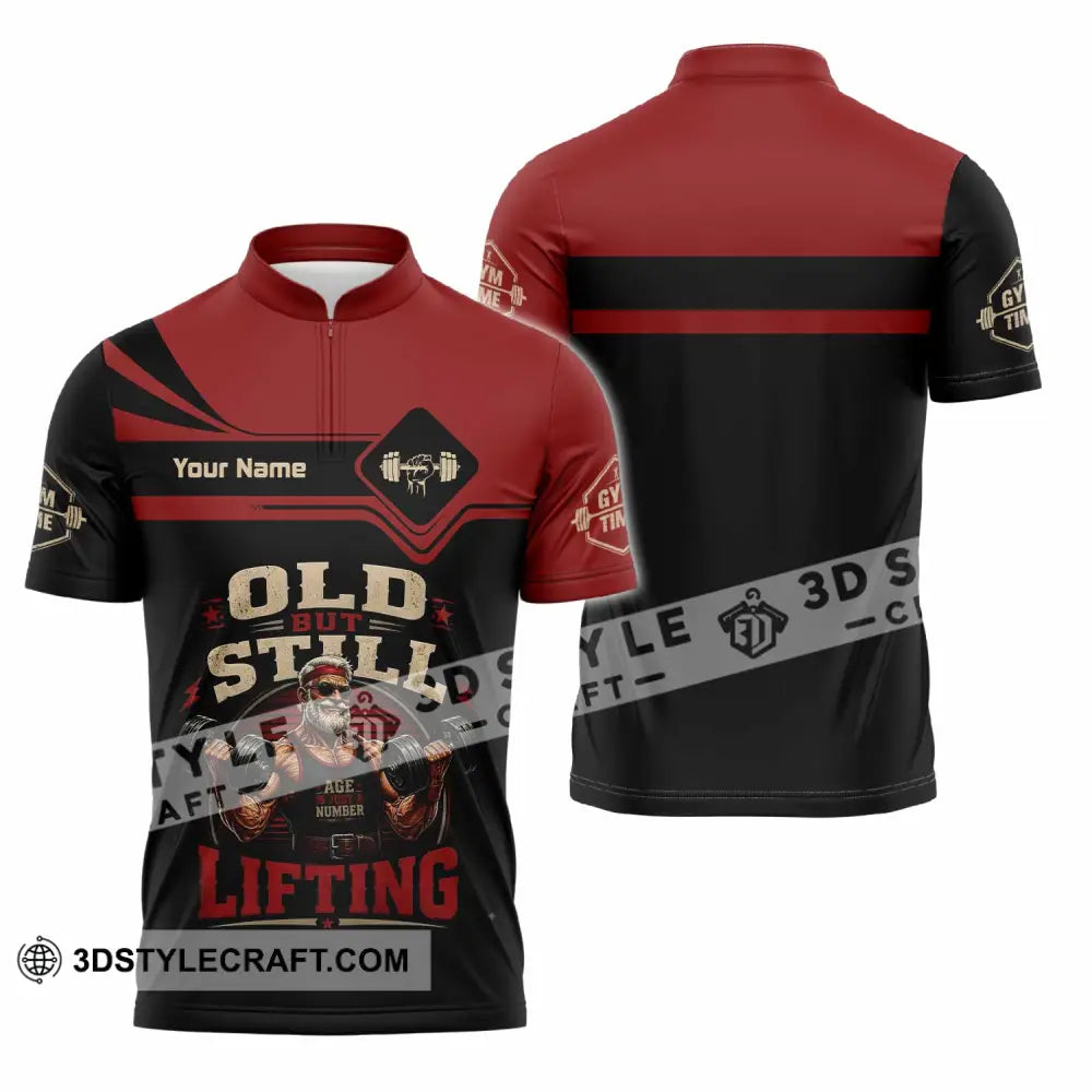 Unisex Shirt - Custom Old But Still Lifting Shirt - Zipper Polo Shirt / S - T-shirt
