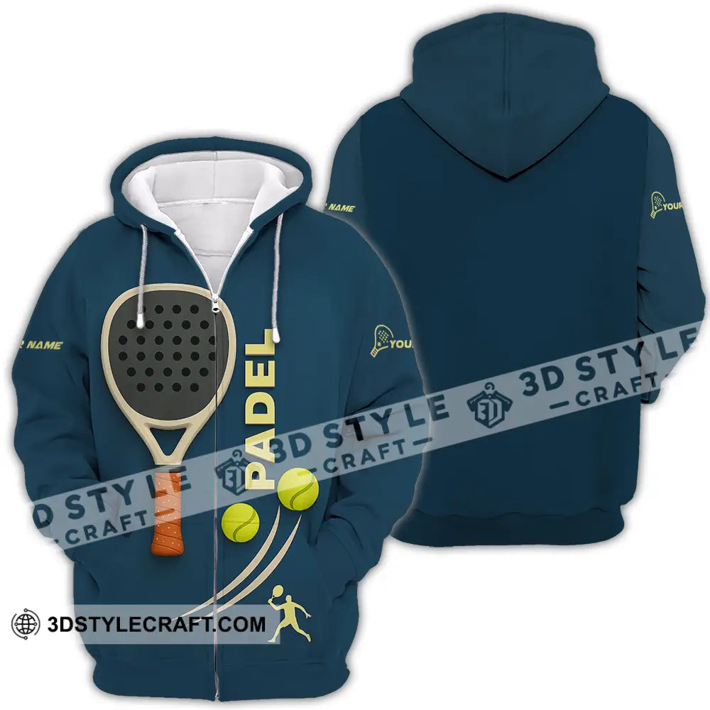 Unisex Shirt - Custom Padel Shirt Zipper Hoodie / S T-shirt