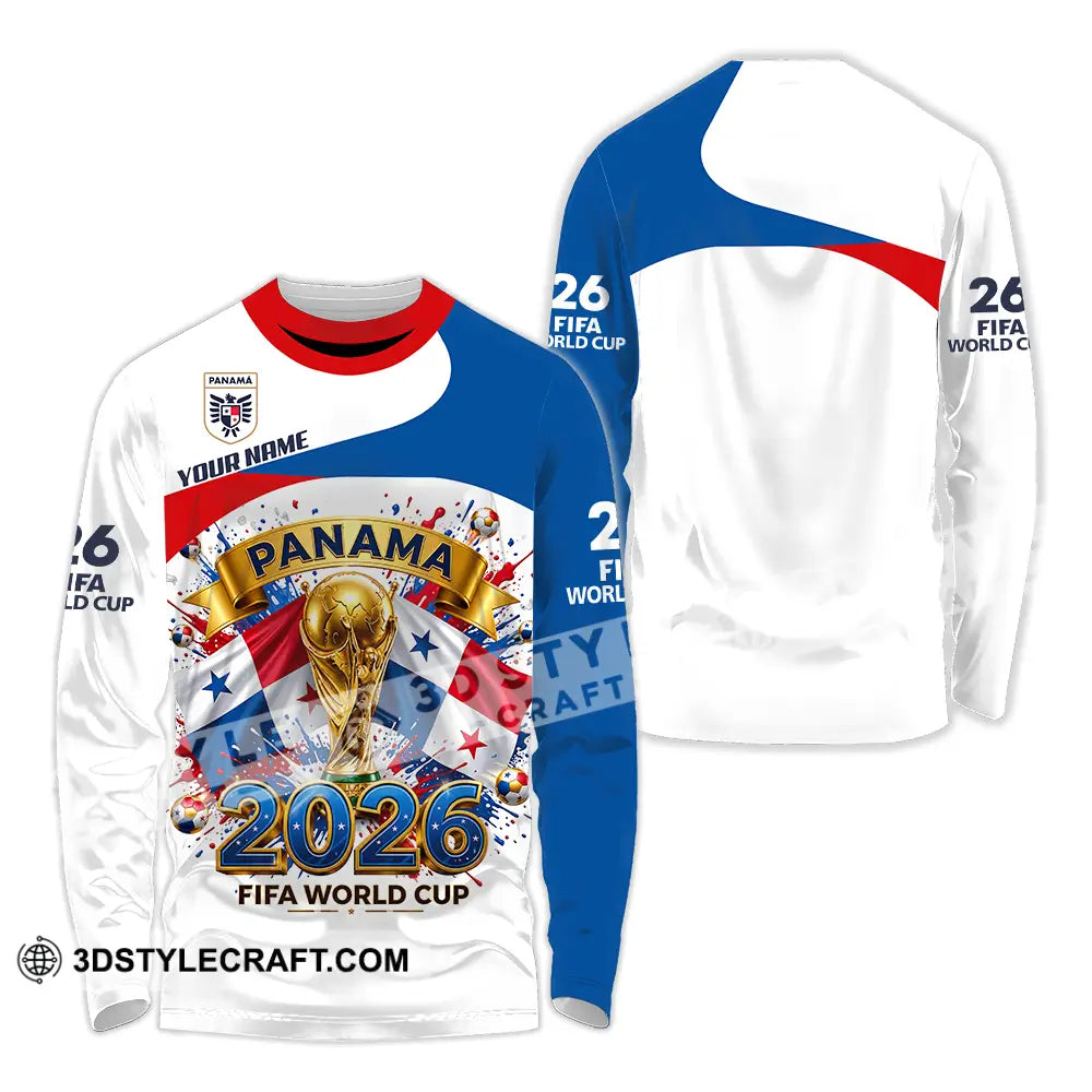 Unisex Shirt - Custom Panama World Cup 2026 3D Shirt - Long Sleeve Shirt / S - T-shirt