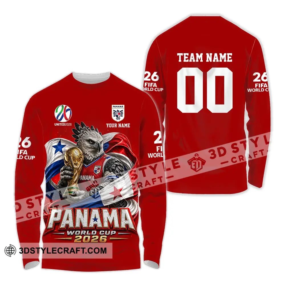 Unisex Shirt - Custom Panama World Cup 2026 3D Shirt - Long Sleeve Shirt / S - T-shirt